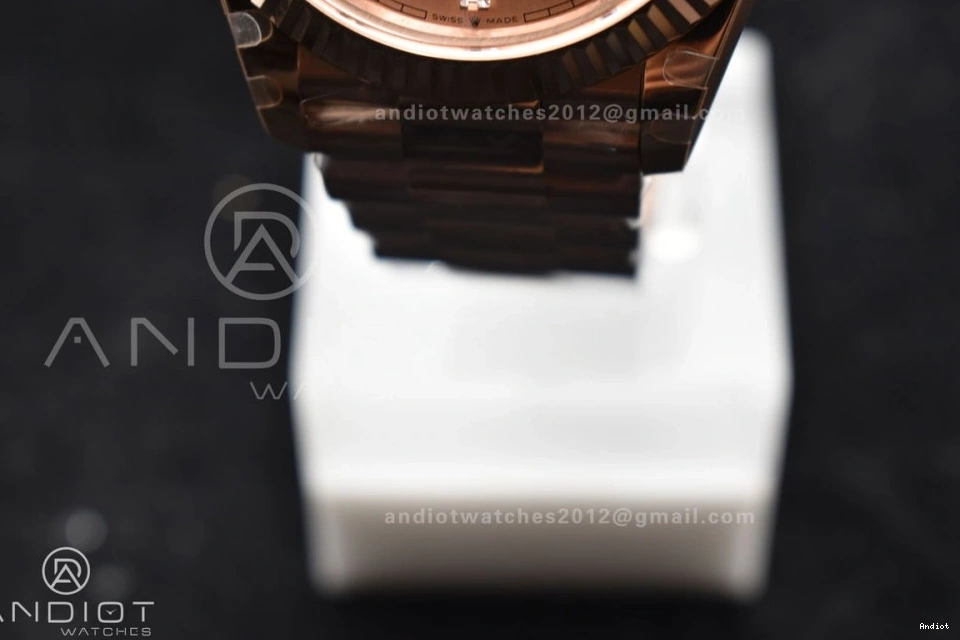 Steel DayDate Crystal A2836 705 GMF 40 Markers Dial Bracelet On President RG 904L V RG Lightweight Plated 0822